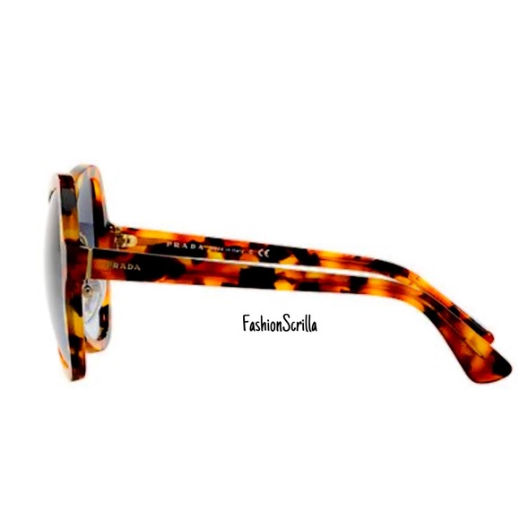 Prada Havana Tortoise Gradient Blue Lens Sunglasses - Picture 7 of 9